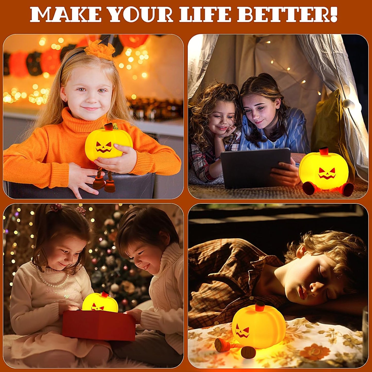 🔥🔥2025 Hot Sale🔥Mischievous Grinning Pumpkin Night Light