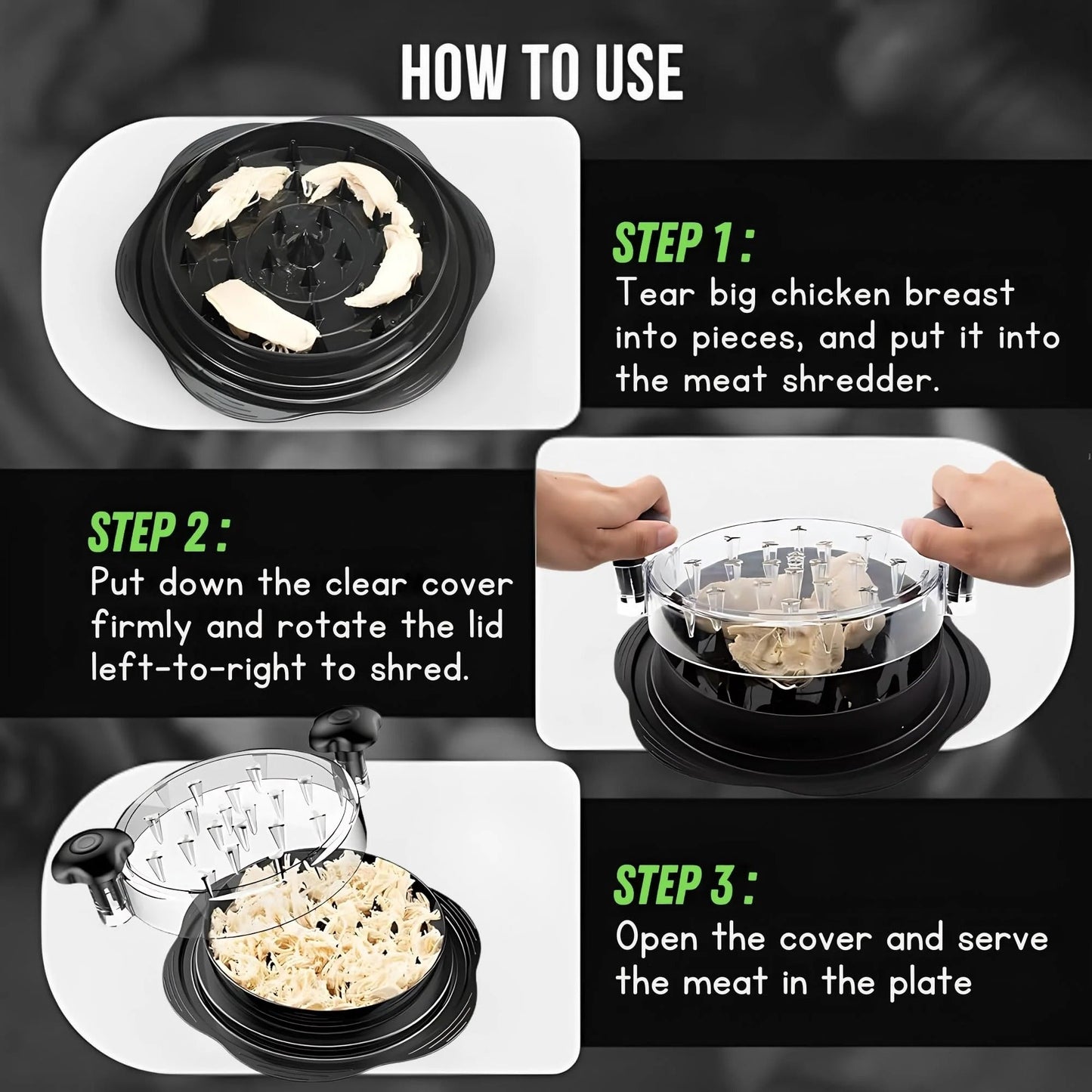 🐔Chicken Shredder Large Chicken Breast Shredder Tool